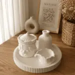 Taş Tozu Dekoratif Set | Minimalist Ev Dekoru | El Yapımı Obje