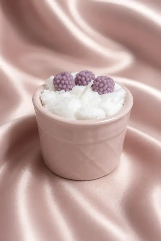 Kahve köşesi dekorasyonu için cupcake dekoratif mum